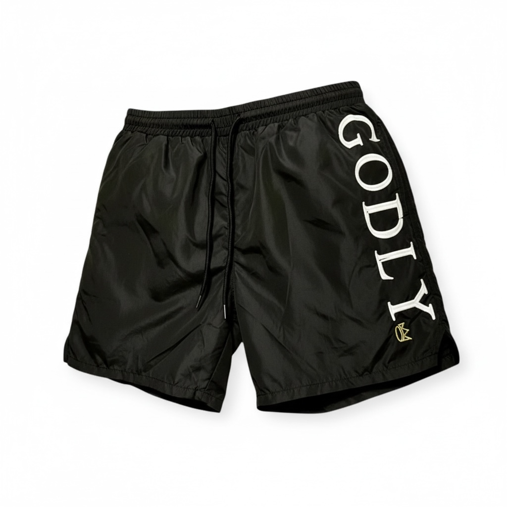 Logo Print Short "Jet Black"