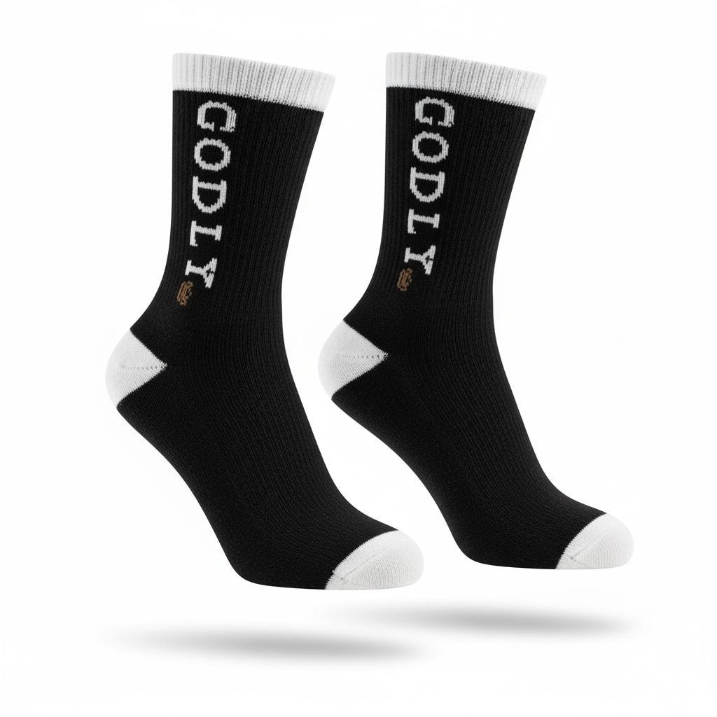 Logo Monochrome Athletic Sock (BLK)