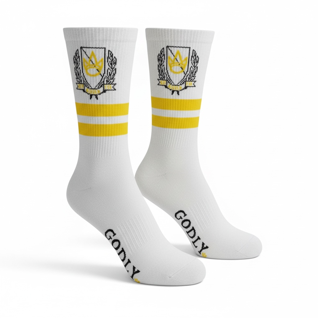 Logo Pima Soft Socks (WHT)