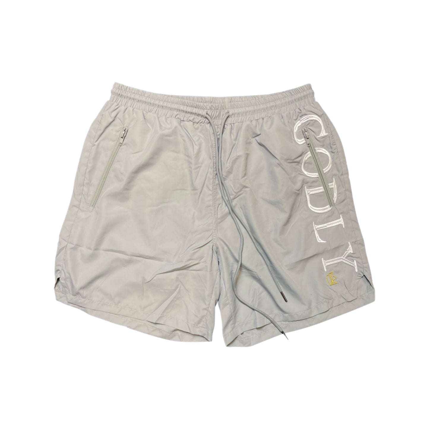 Logo Print Shorts "Storm Grey"