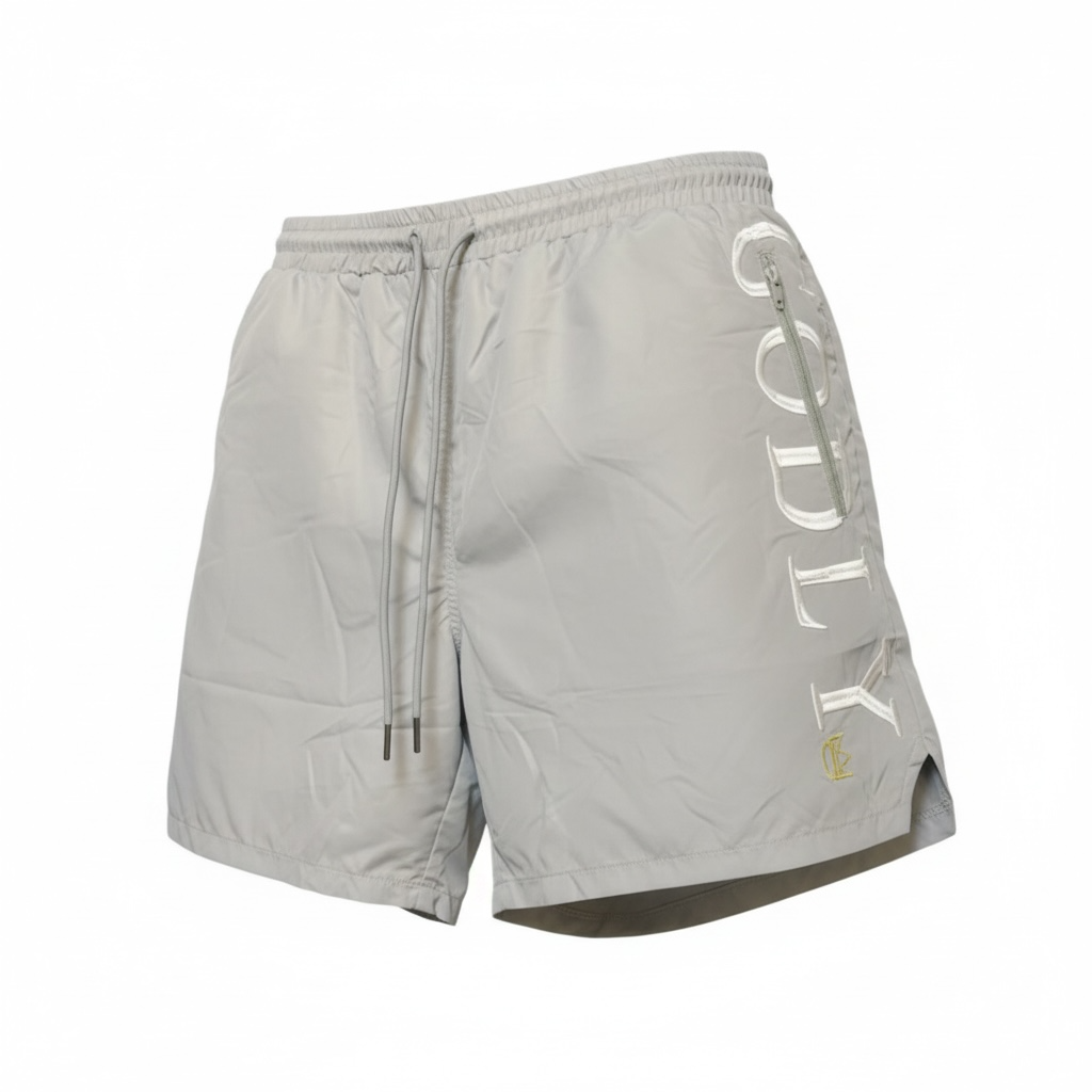 Logo Print Shorts "Storm Grey"
