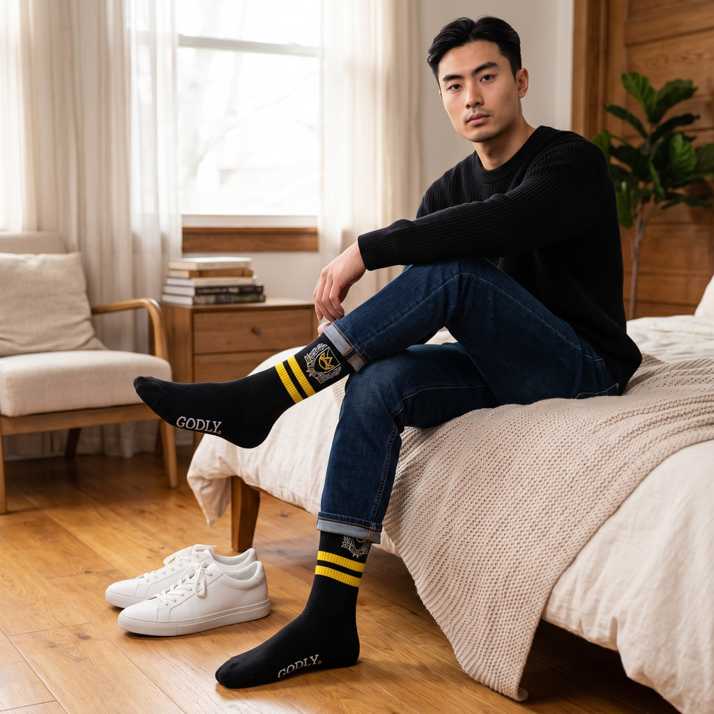 Logo Pima Soft Socks (BLK)